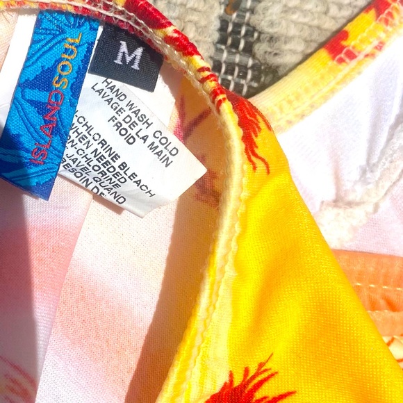 Island Soul Hawaiian Beach Scene Tropical Bikini Set Medium - Picture 9 of 9